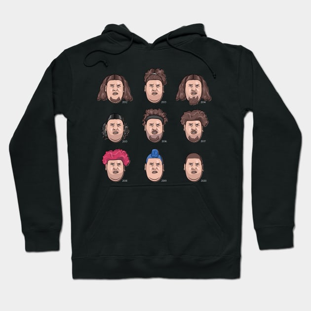 The 9 faces of Rainer Drachenlord Winkler Hoodie by misenique